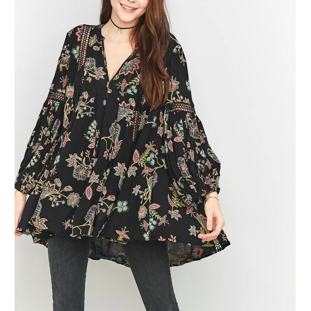 Free People Just The Two Of Us Printed Tunic XS